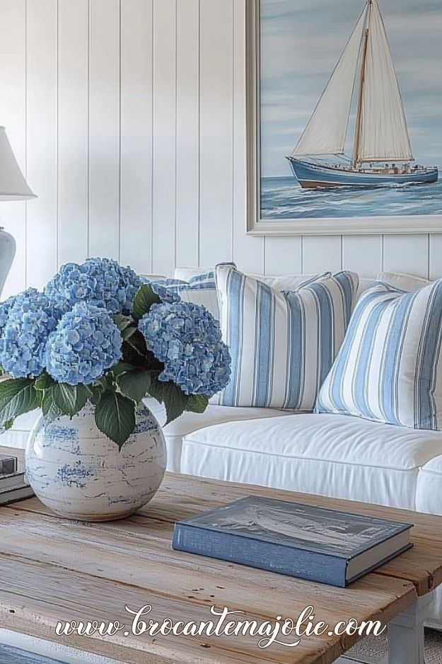 blue coastal living room