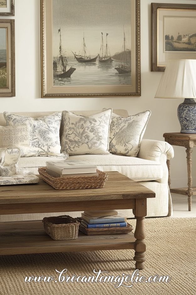 french country coastal decor living room