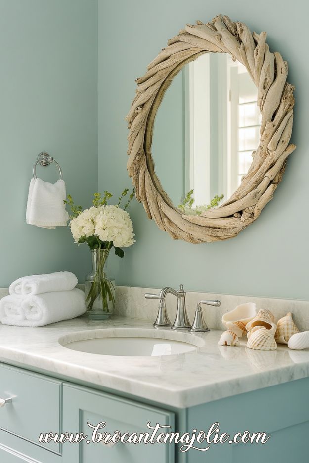 coastal bathroom mirror