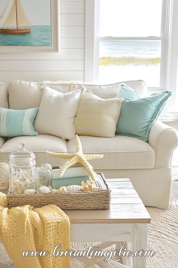 beach living room decor