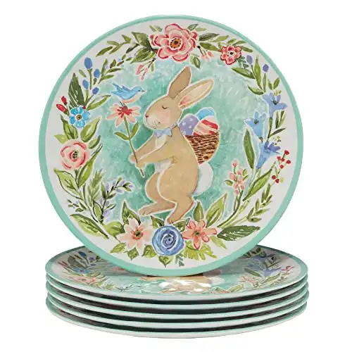 Certified International Joy Of Easter 11" Melamine Dinner Plates, Set of 6