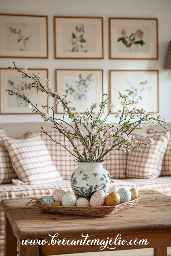 easter decorating ideas in living room