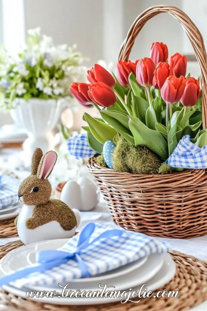 easter table centerpiece