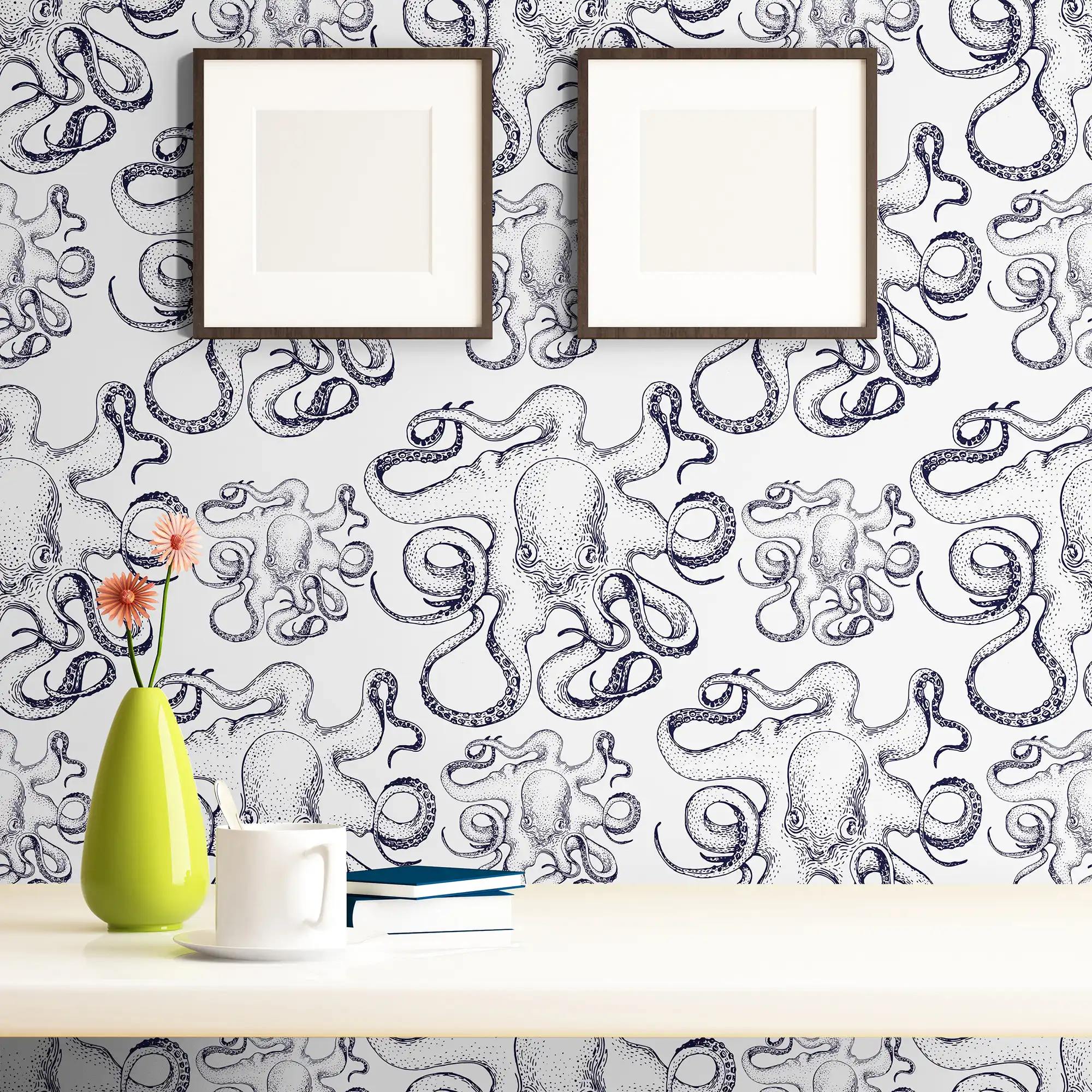 Longshore Tides Arnett Fish Nautical Removable Paintable Peel and Stick Wallpaper Panel & Reviews | Wayfair