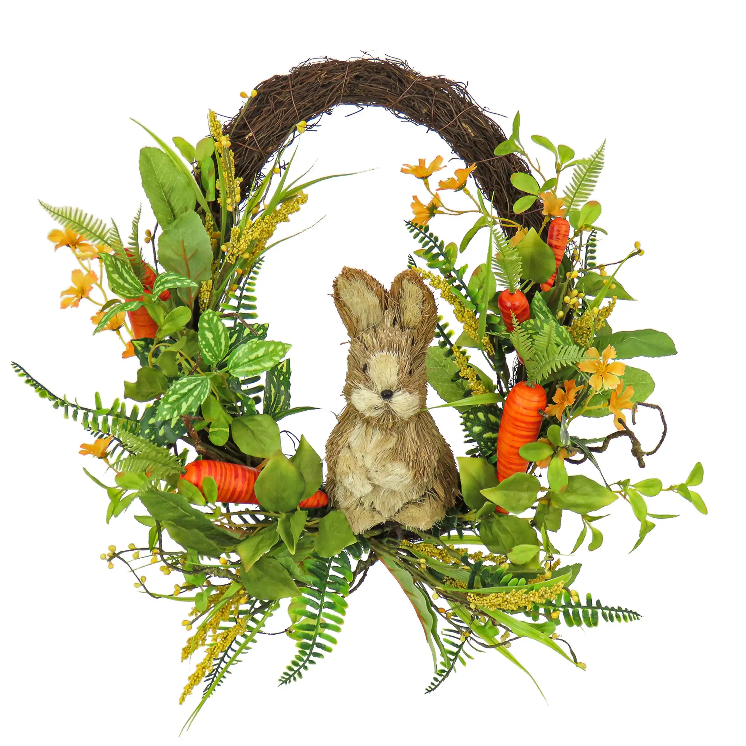 The Holiday Aisle® Bunny with Easter Eggs Wreath & Reviews | Wayfair