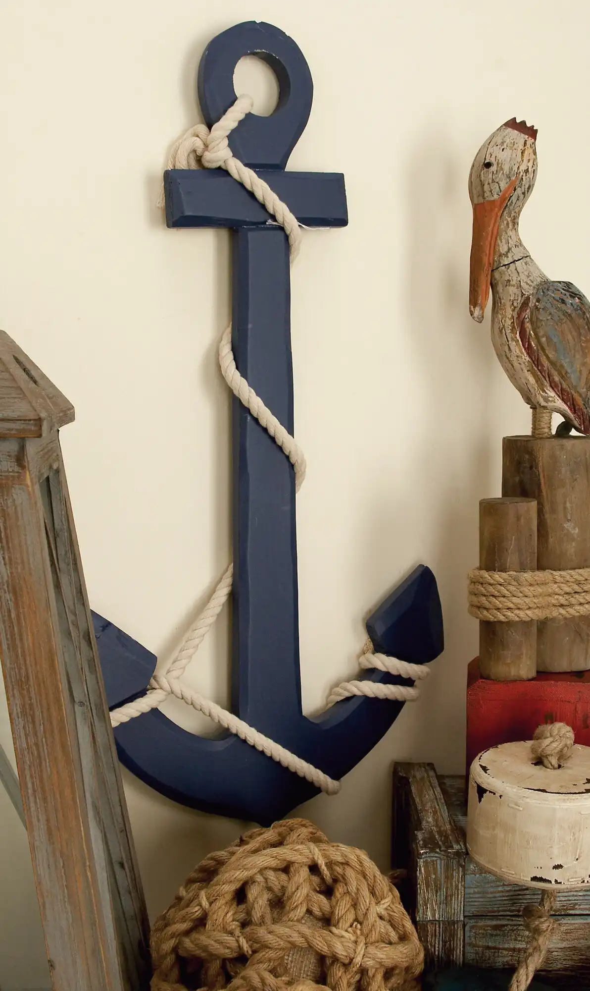 Breakwater Bay Wood Rope Anchor Wall Décor & Reviews | Wayfair