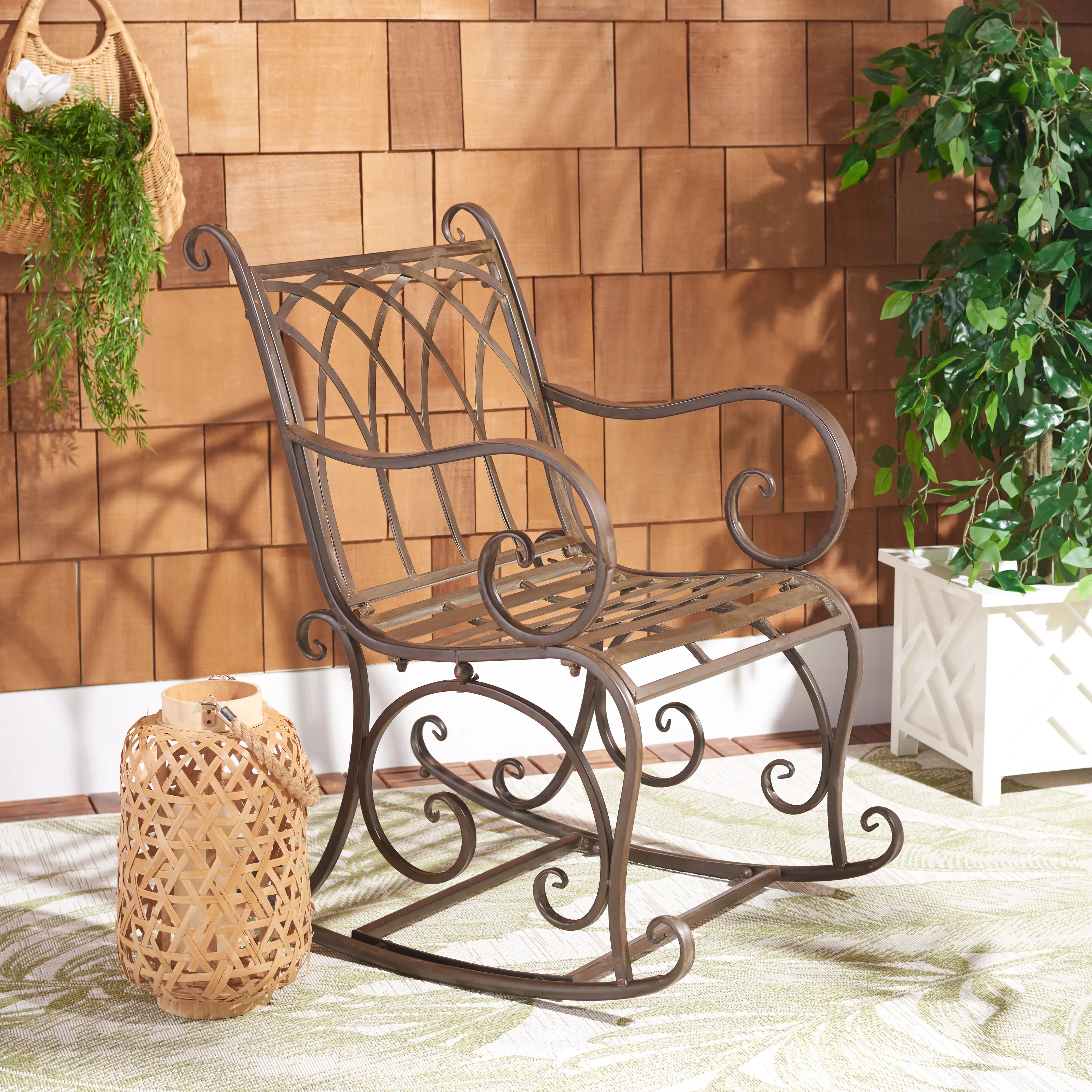 Lark Manor Outdoor Anniken Rocking Metal Chair & Reviews | Wayfair