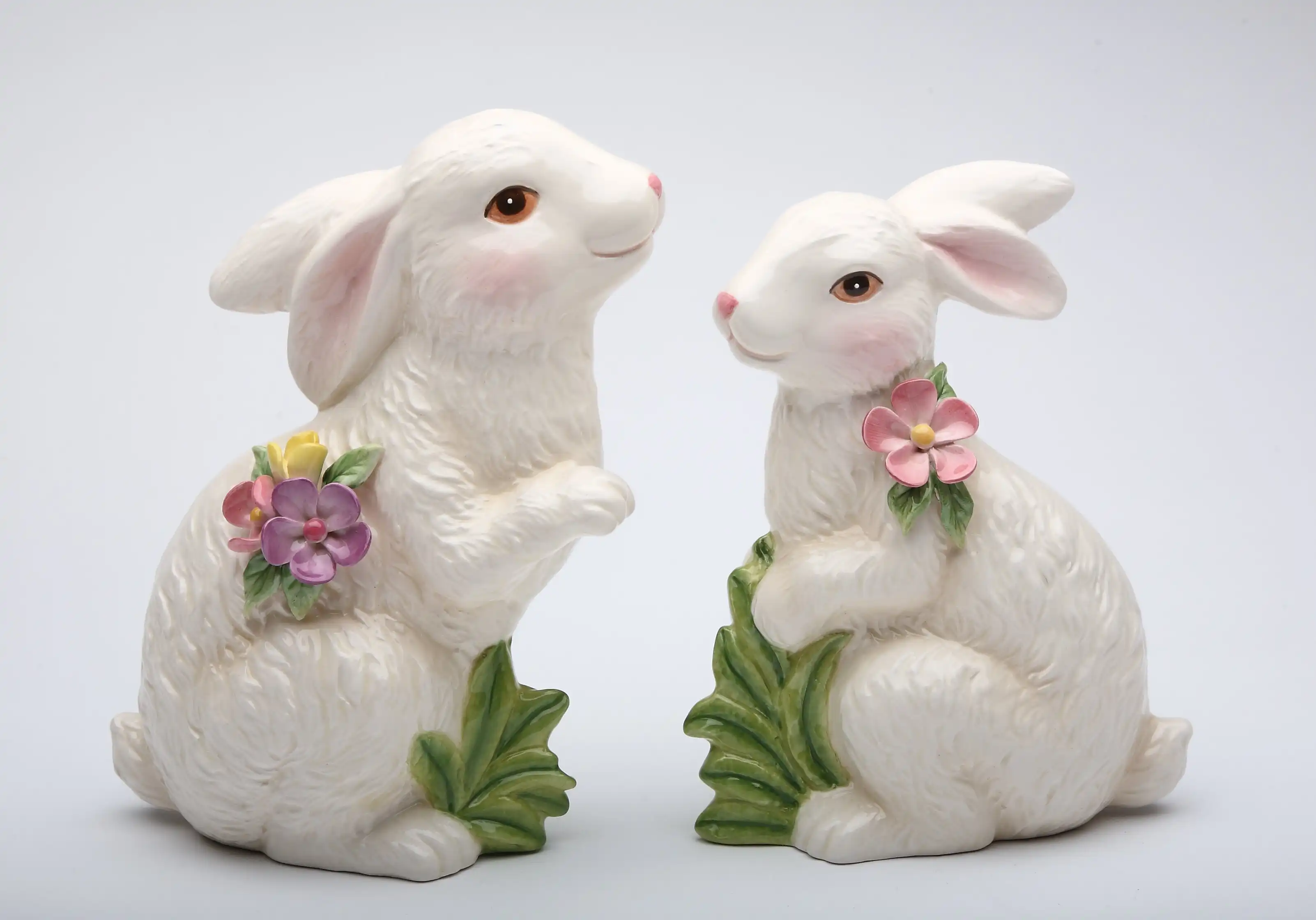 The Holiday Aisle® 2 Piece Sofley Blossom Bunny Figurine Set & Reviews | Wayfair