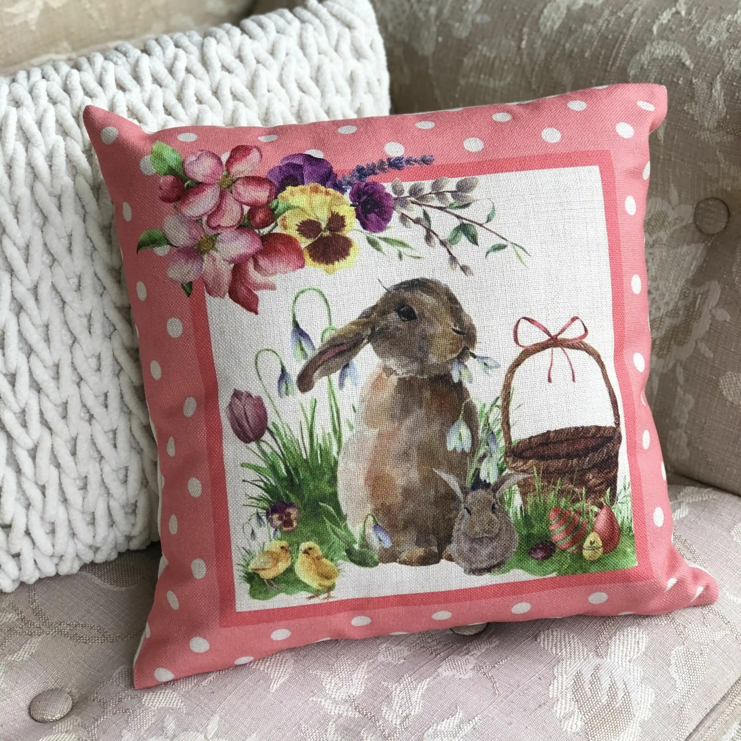 Golden Hill Studio Easter Bunny Throw Pillow | Wayfair