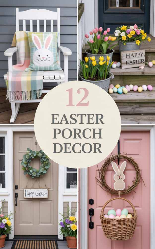 easter porch decor pinterest pin