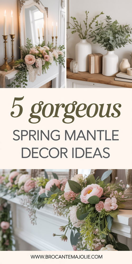 spring mantle decor pinterest pin