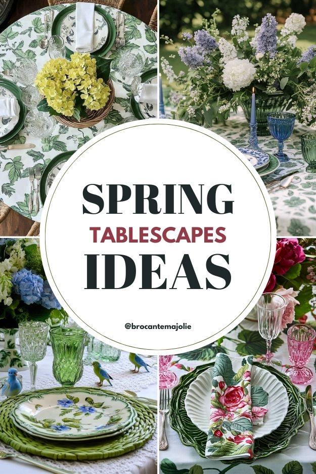 spring tablescape ideas pin