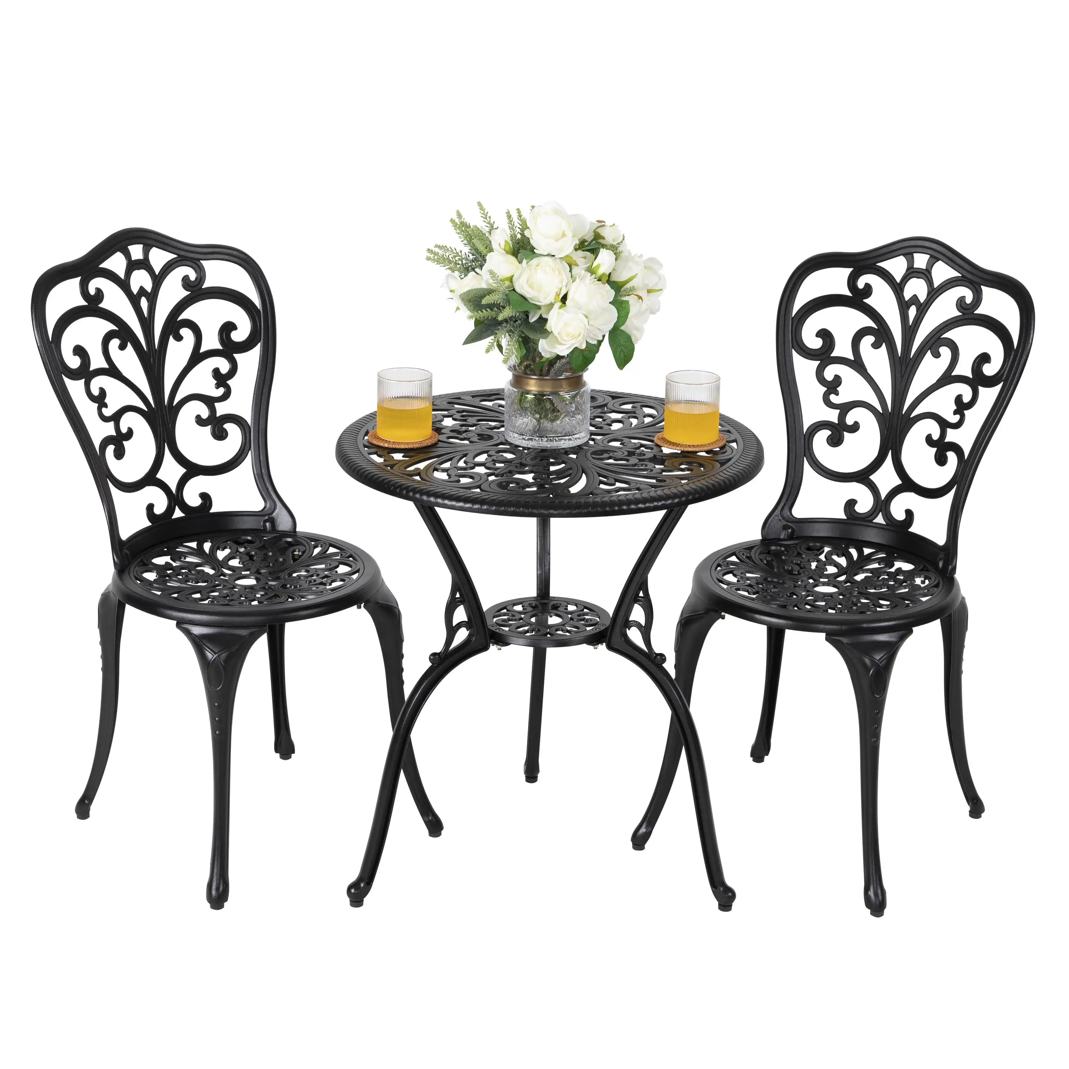 Astoria Grand Hopwood 2 - Person Aluminum Bistro Set with Cushion & Reviews | Wayfair