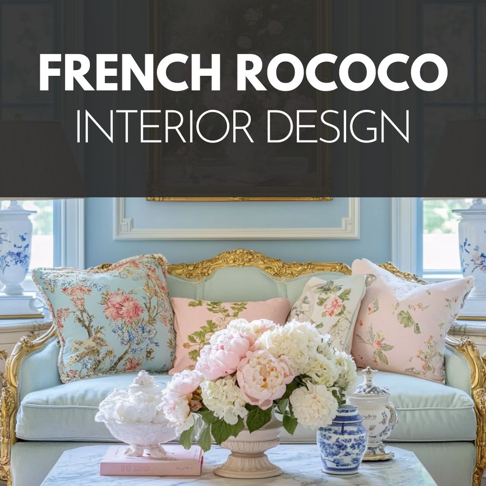 french rococo interior design vignette