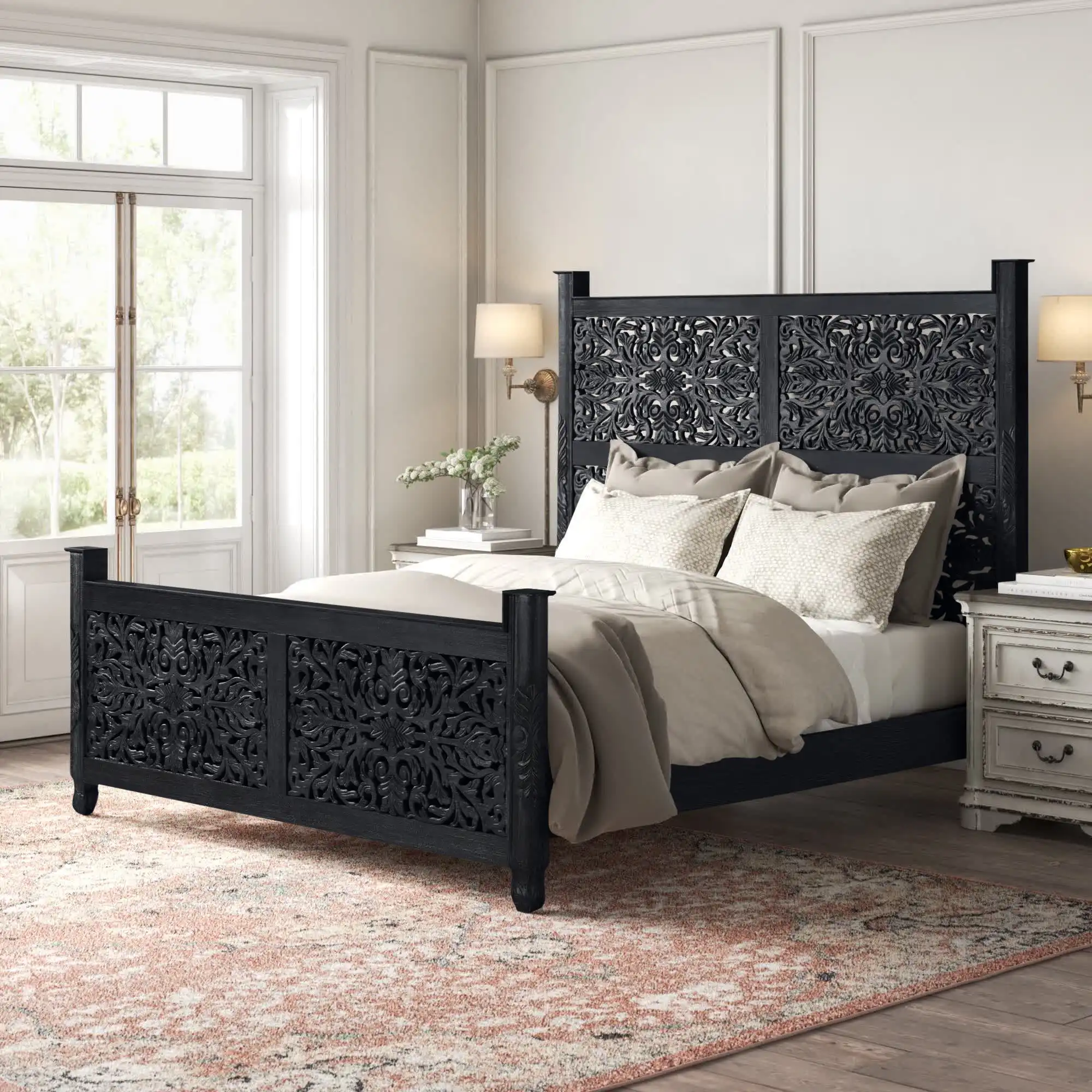 Mazlum Solid Wood Standard Bed