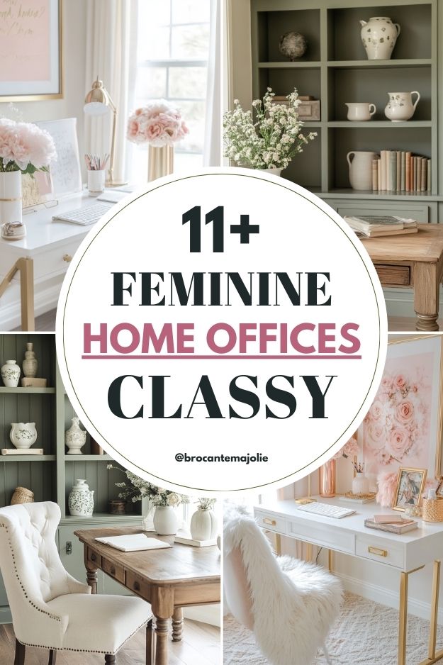 feminine home office classy pinterest pin