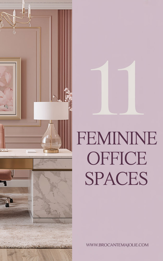 feminine home offices pinterest pin
