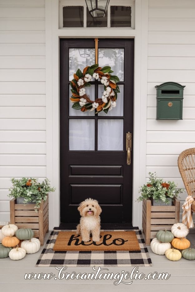 fall doormat font porch