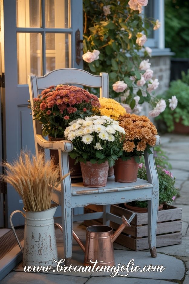 farmhouse fall front porch decor