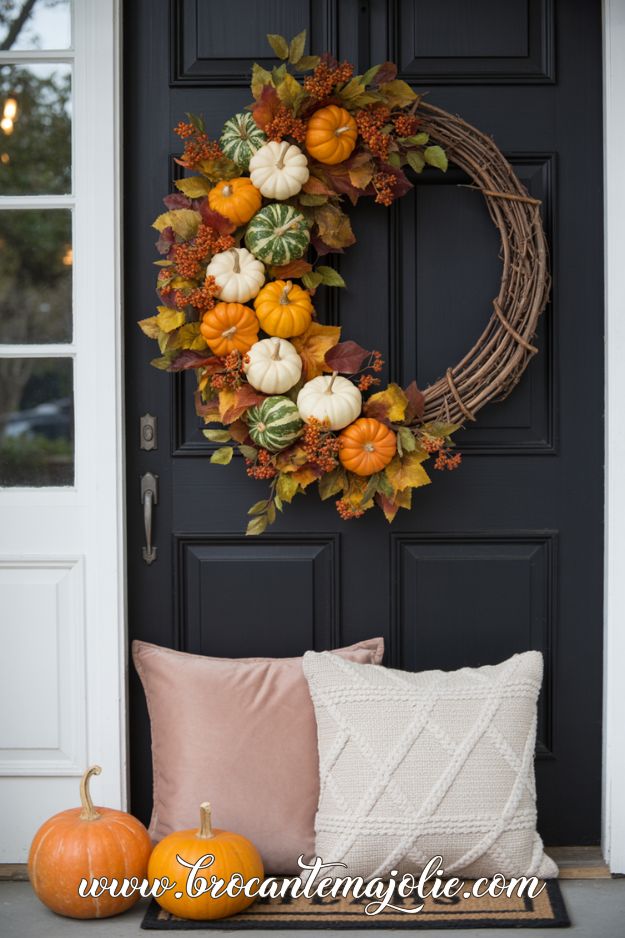 fall wreath front door