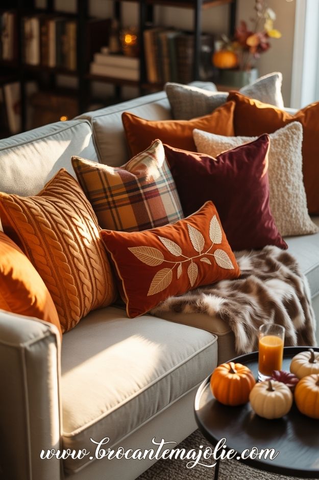 fall living room pillows