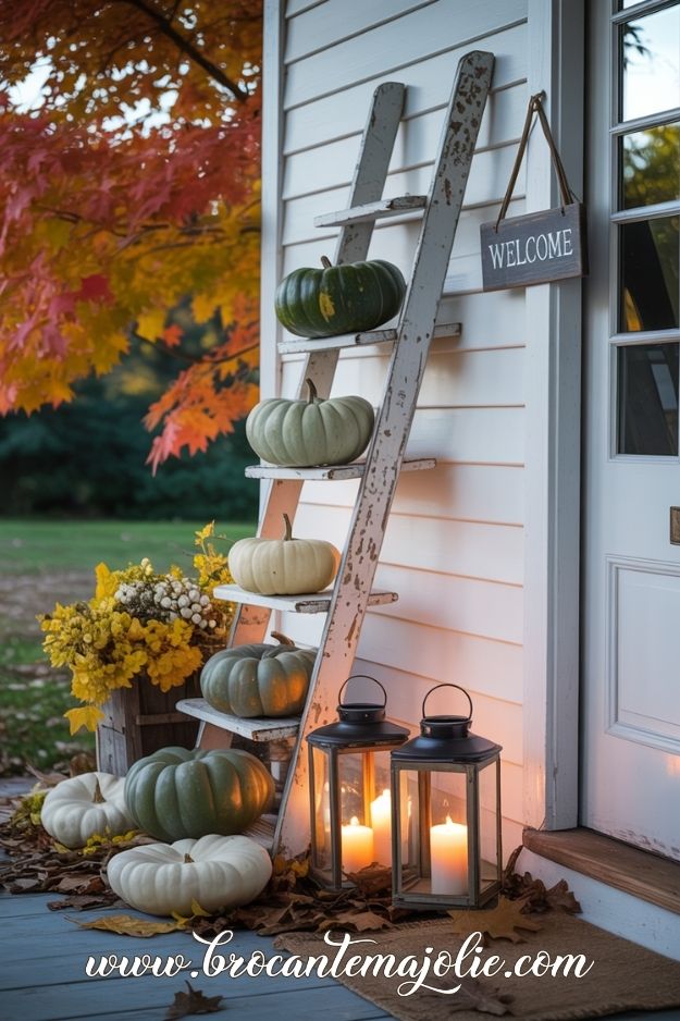 fall front porch lighting