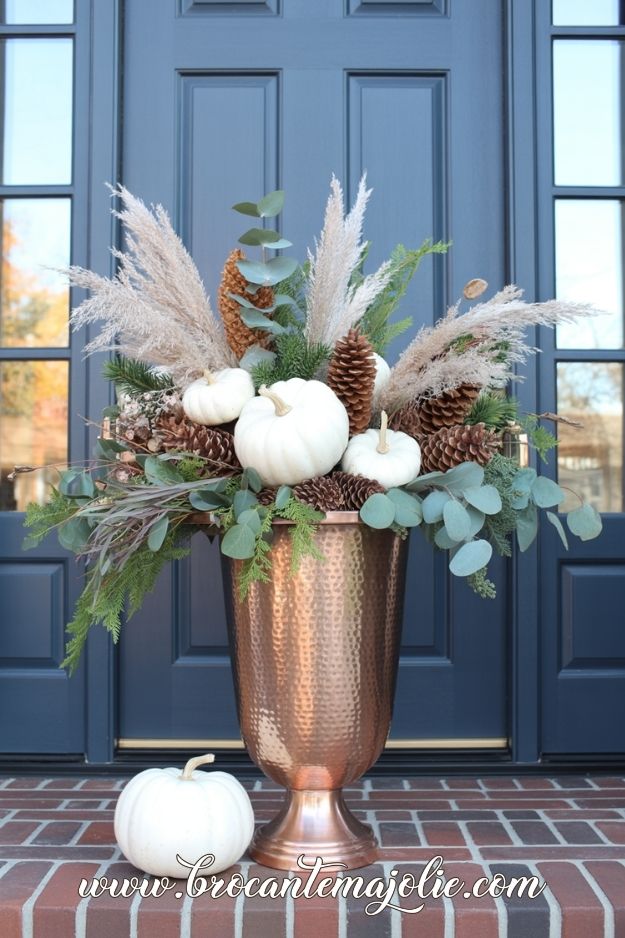 modern fall decor for front porch