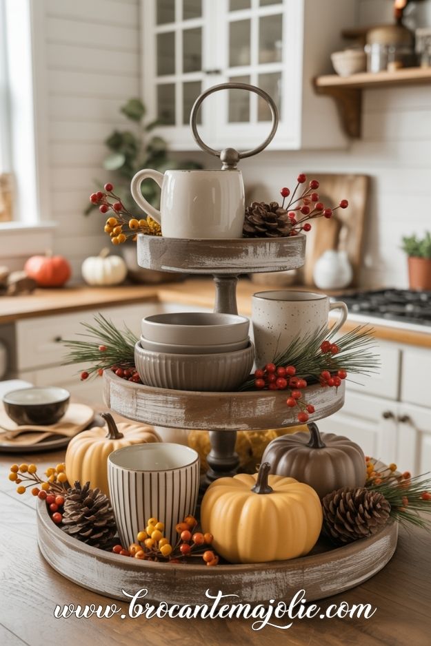 kitchen island fall decor