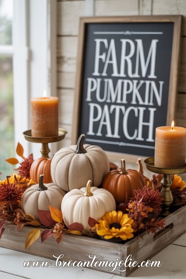 fall decorative tray