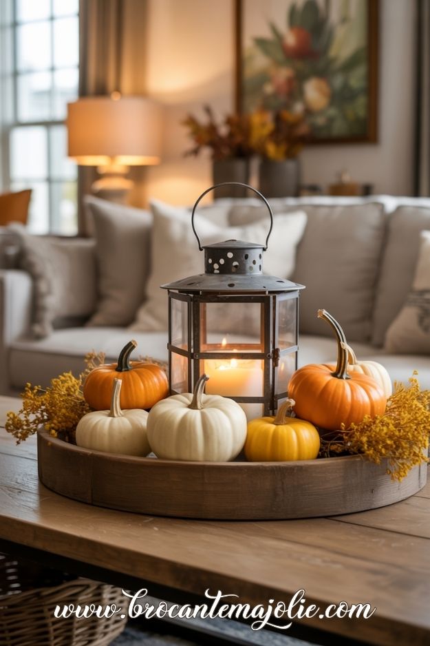 coffee table decor for fall