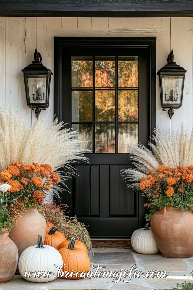 fall front porch idea for small spaces