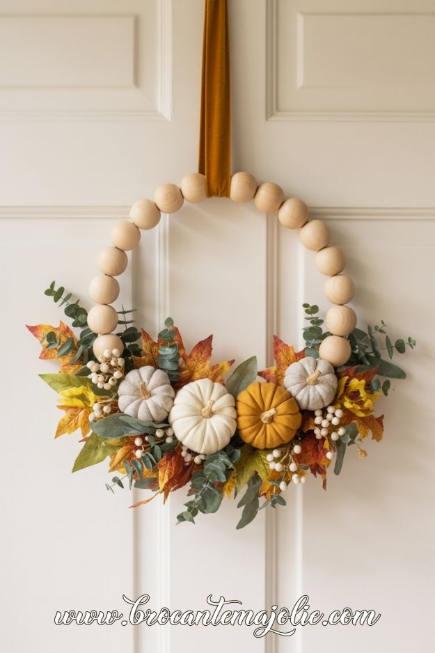 beaded fall wreath