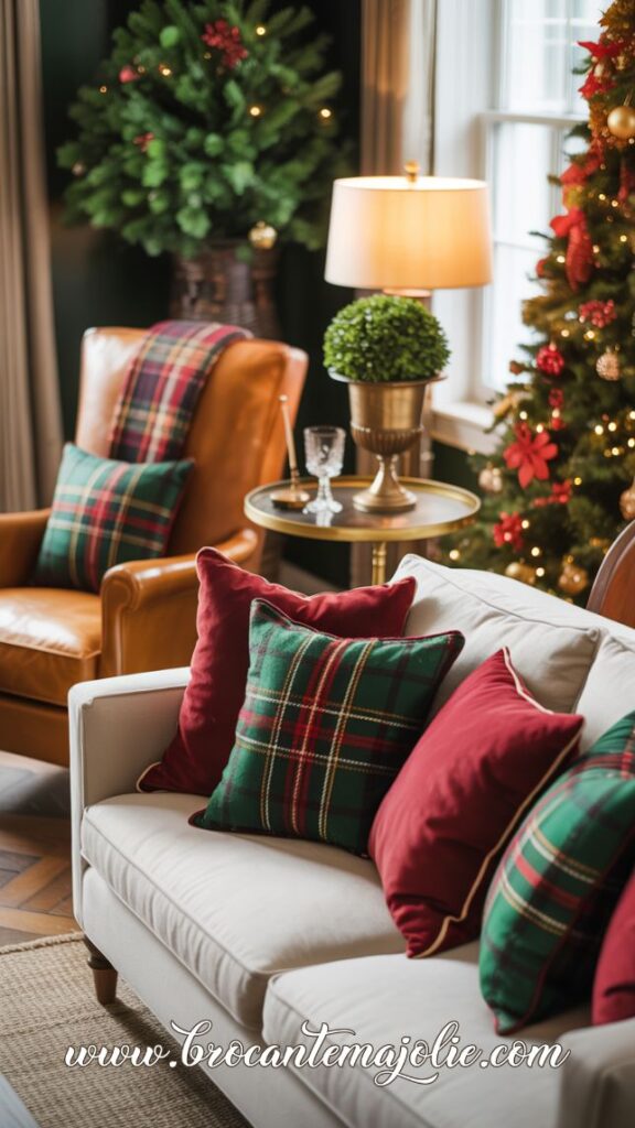 preppy christmas decor ideas for living room