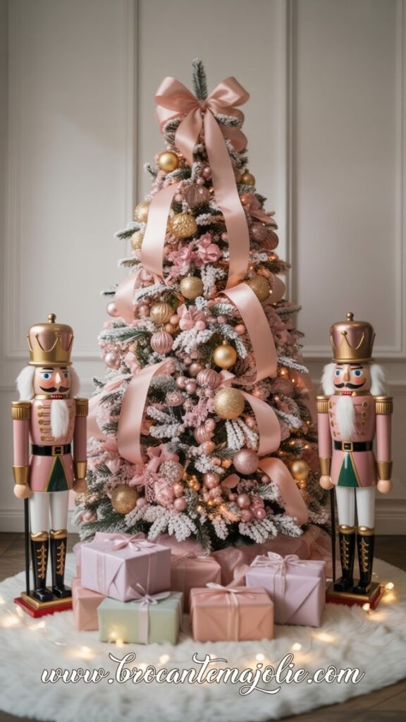 whimsical pink christmas tree