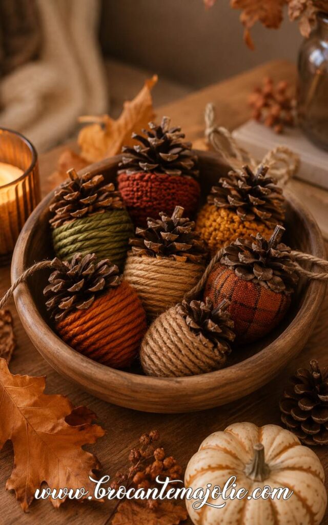 decorated pinecones cheap diy