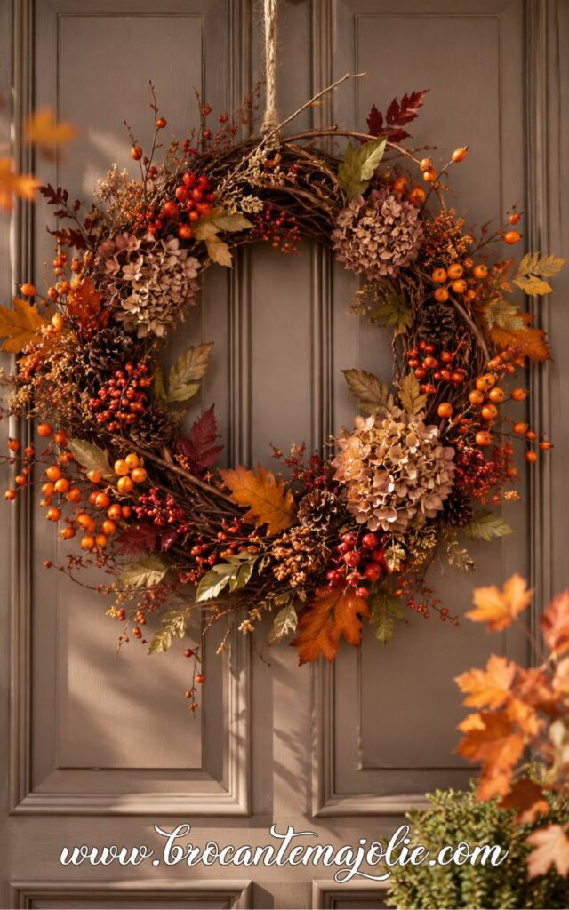 natural fall wreath idea on a budget