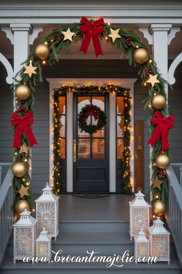 elegant archway outdoor christmas decorations