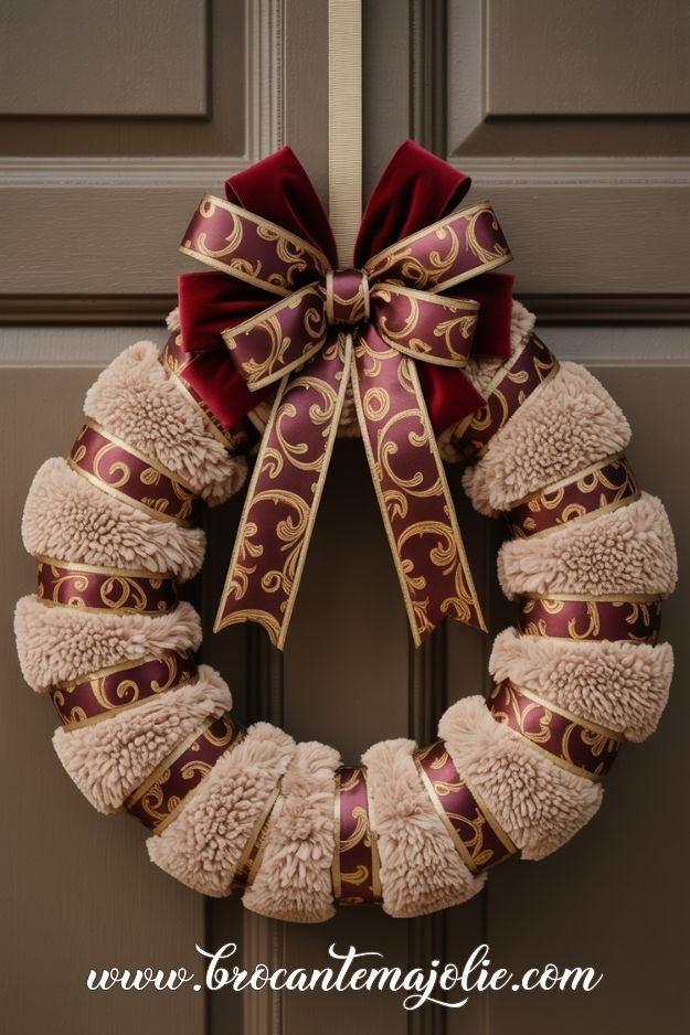 yarn christmas wreath