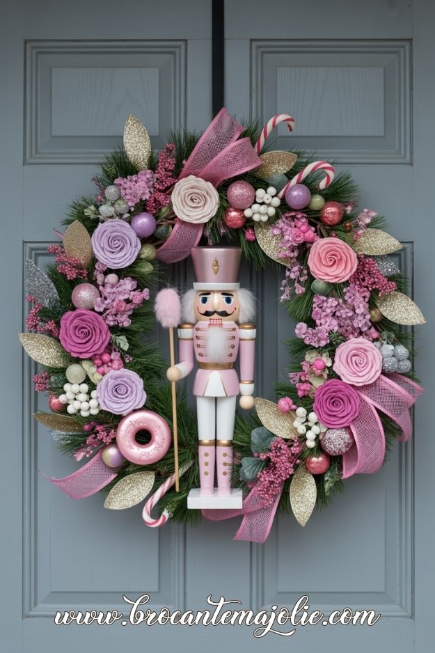 pink christmas wreath