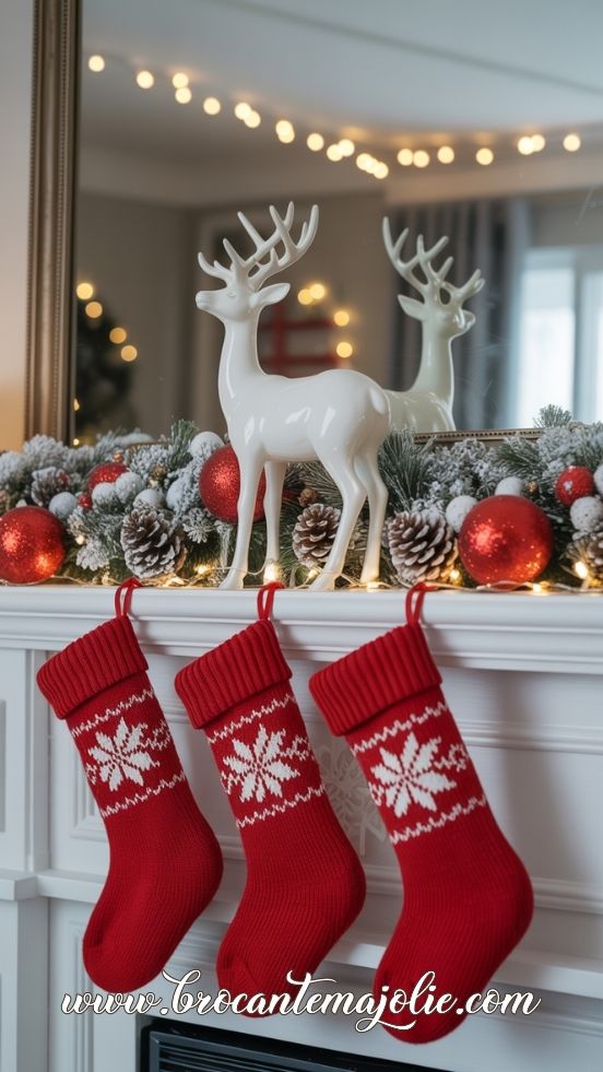 classic red and white christmas decor