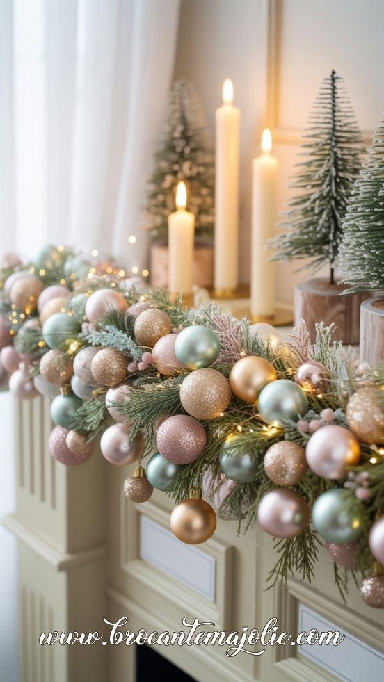 pastel christmas decor