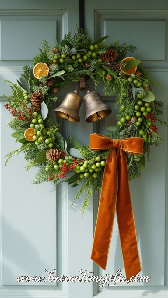orange and green christmas decor ideas