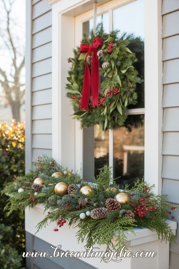christmas window box decor