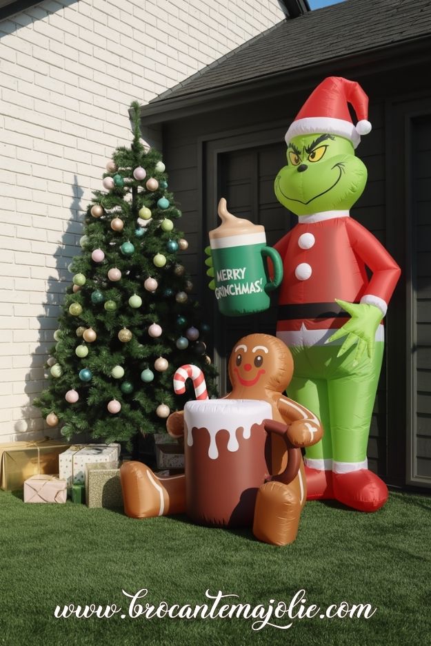 grinch yard display for christmas