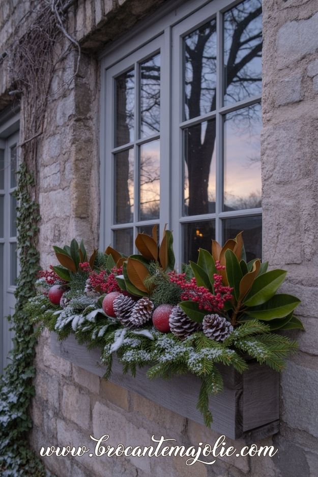 christmas decor window box