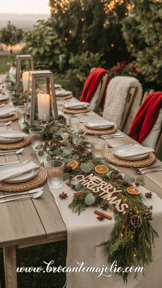 outdoor christmas tablescapes