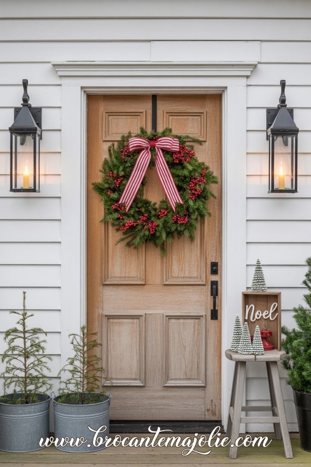 classic red and green christmas wreath
