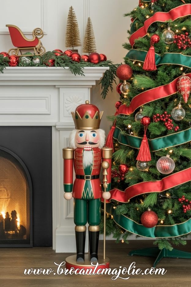 classic red and green christmas tree