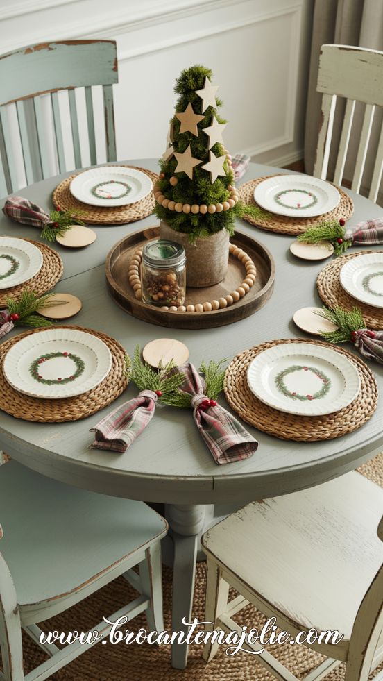 small round table christmas table settings