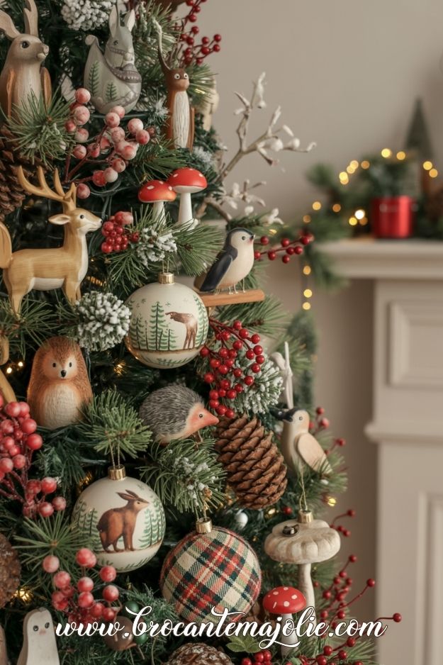 moody woodland christmas tree